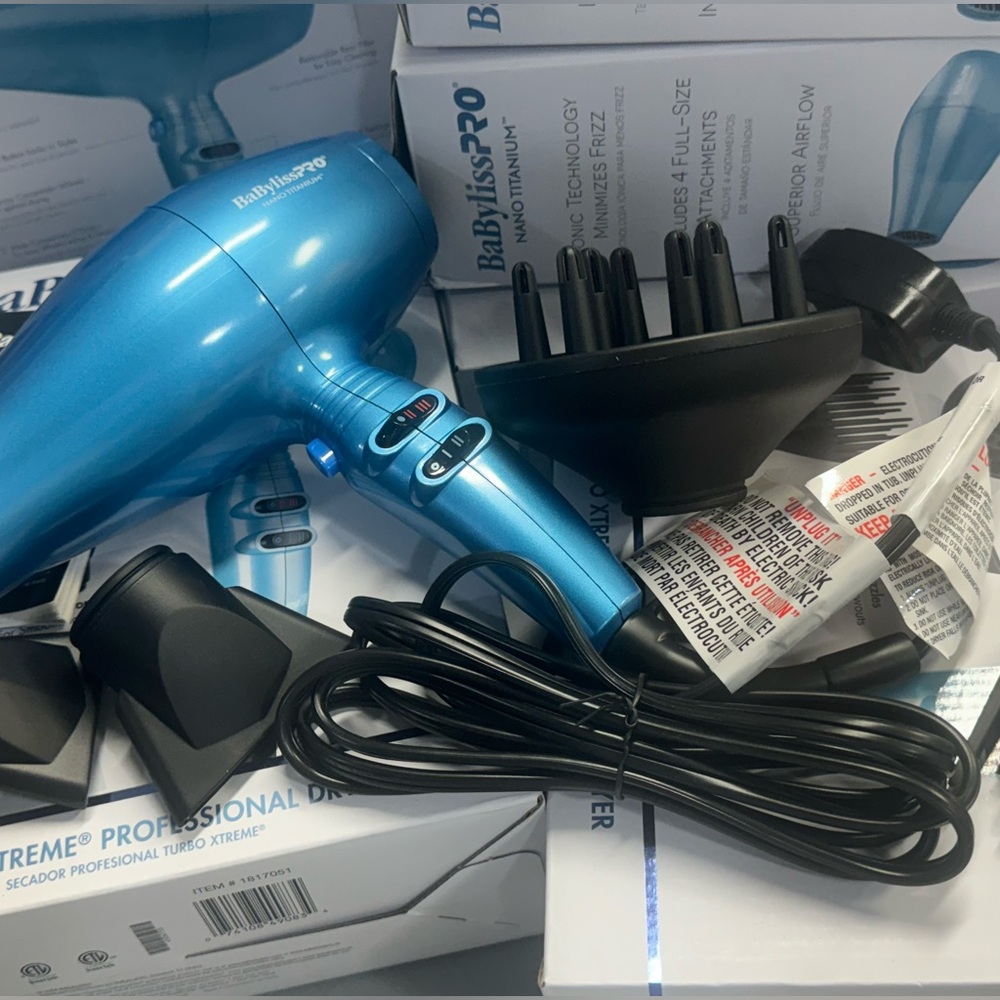 BaByliss PRO Nano Titanium Xtreme Hair Dryer Turbo Professional Dryer New - Picture 3 of 8